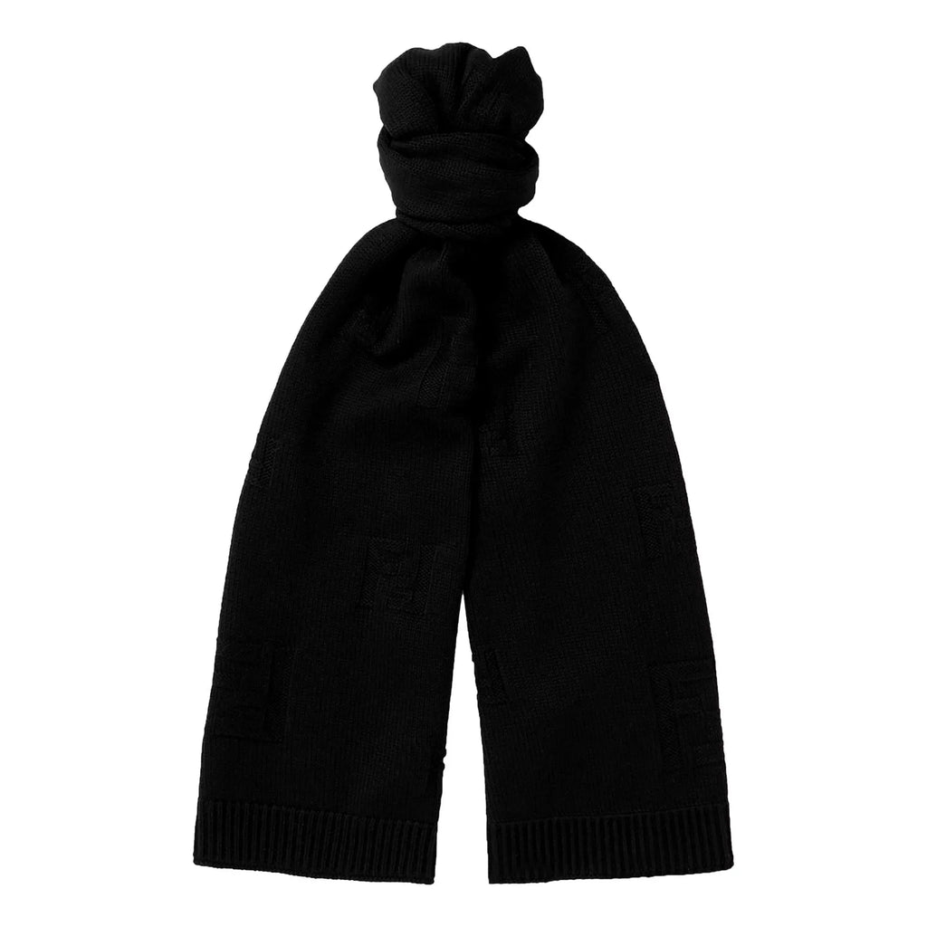 Fendi  Karl Nero Jacquard Wool Scarf