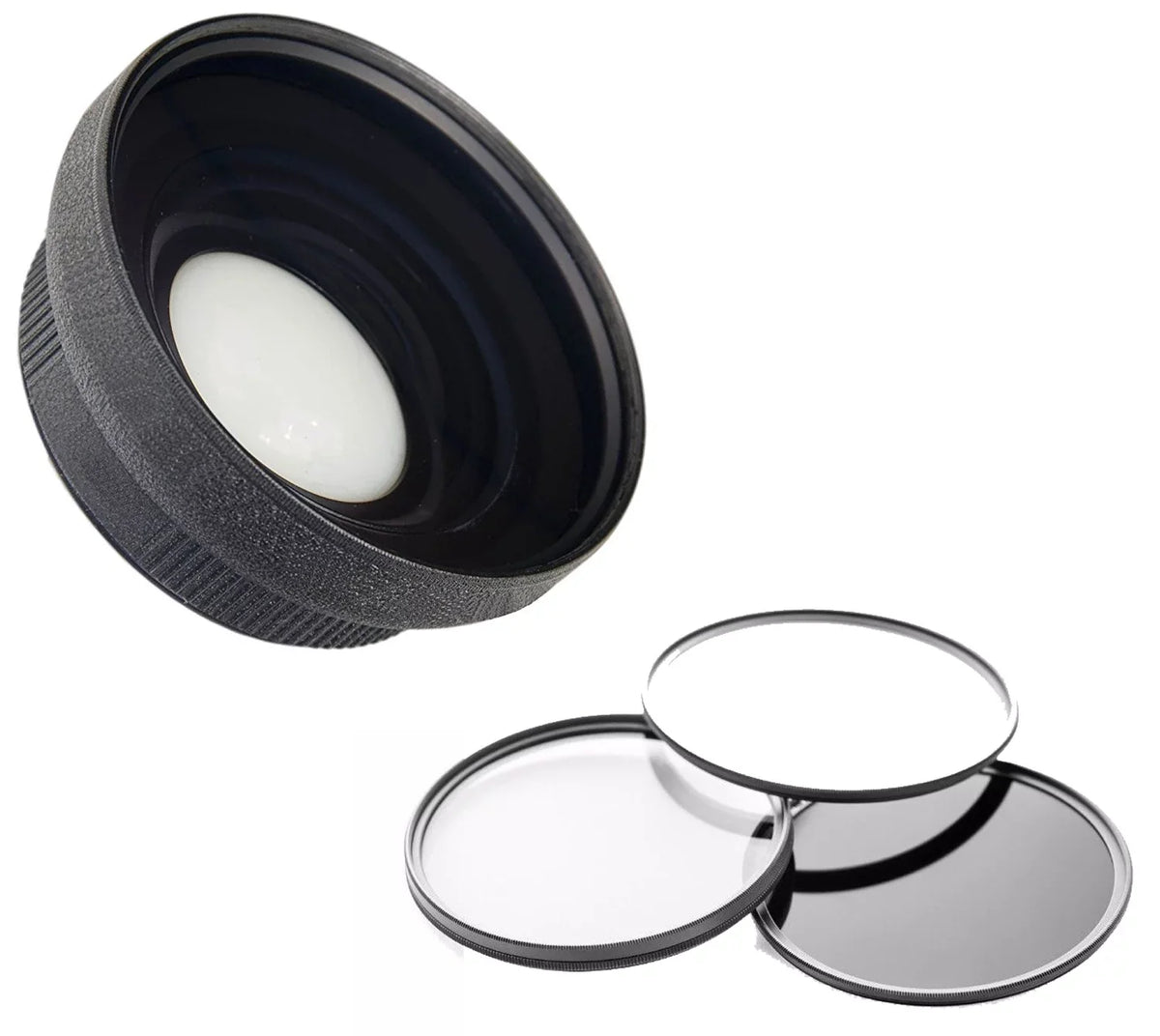 Sony Cyber-shot -  0.5X High Definition Super Wide Angle Lens w/ Macro (Includes Lens/Filter Adapters) + 3 Piece Lens Filter Set