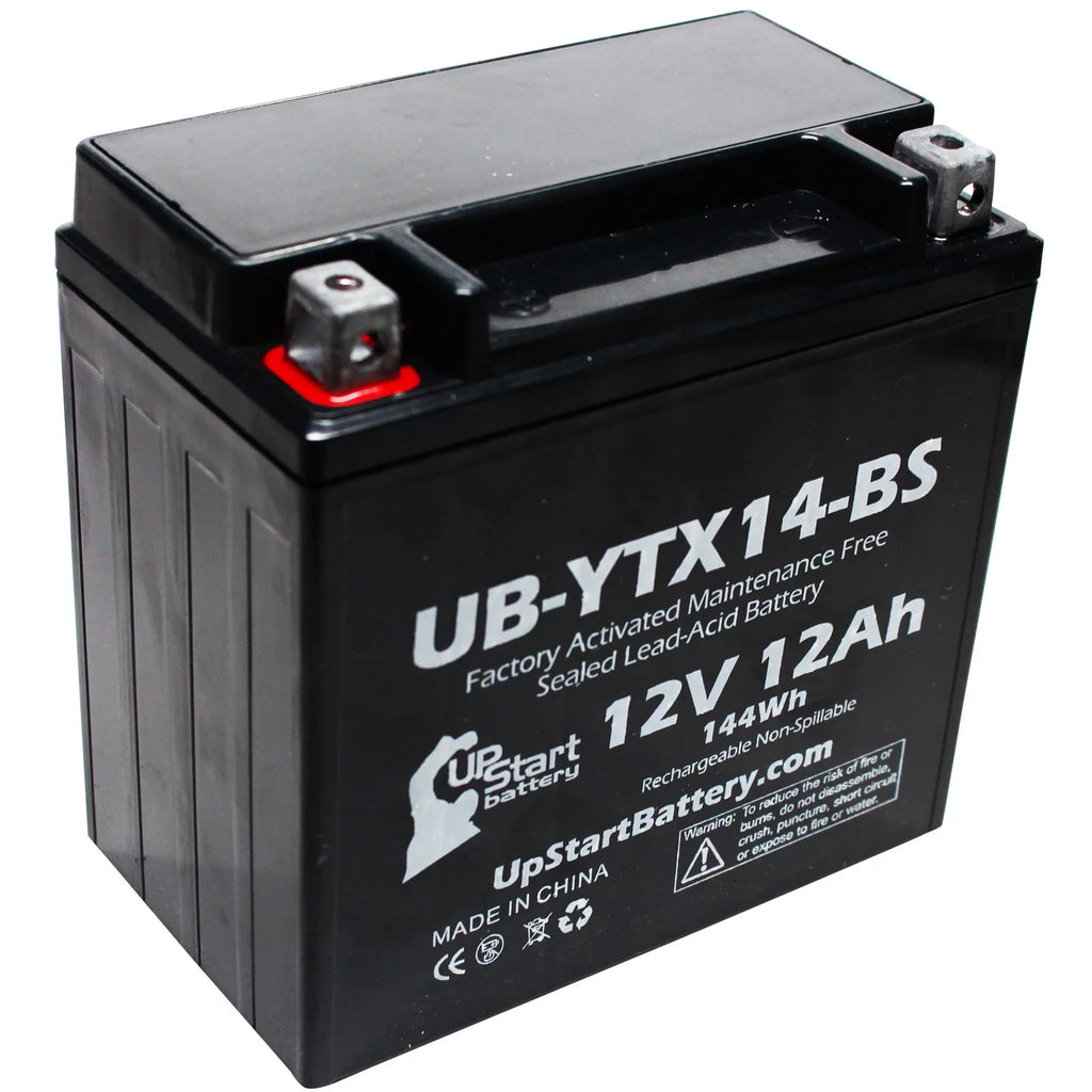 5-Pack UpStart Battery Replacement for 2010  ,  800  Factory Activated, Maintenance Free, Motorcycle Battery - 12V, 12AH, --