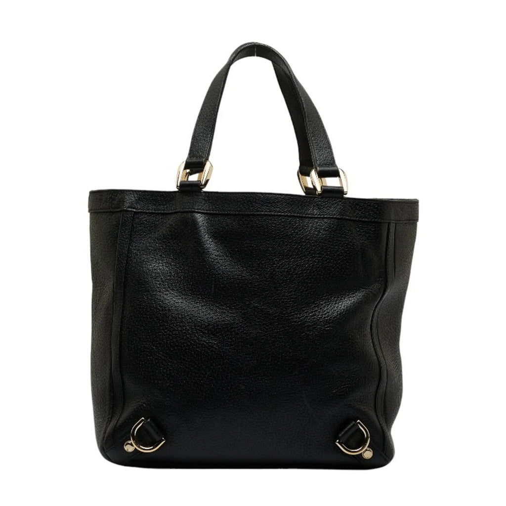 Pre-Owned Gucci Abbey Handbag Tote Bag 130739 Black Leather Women's  (Good)