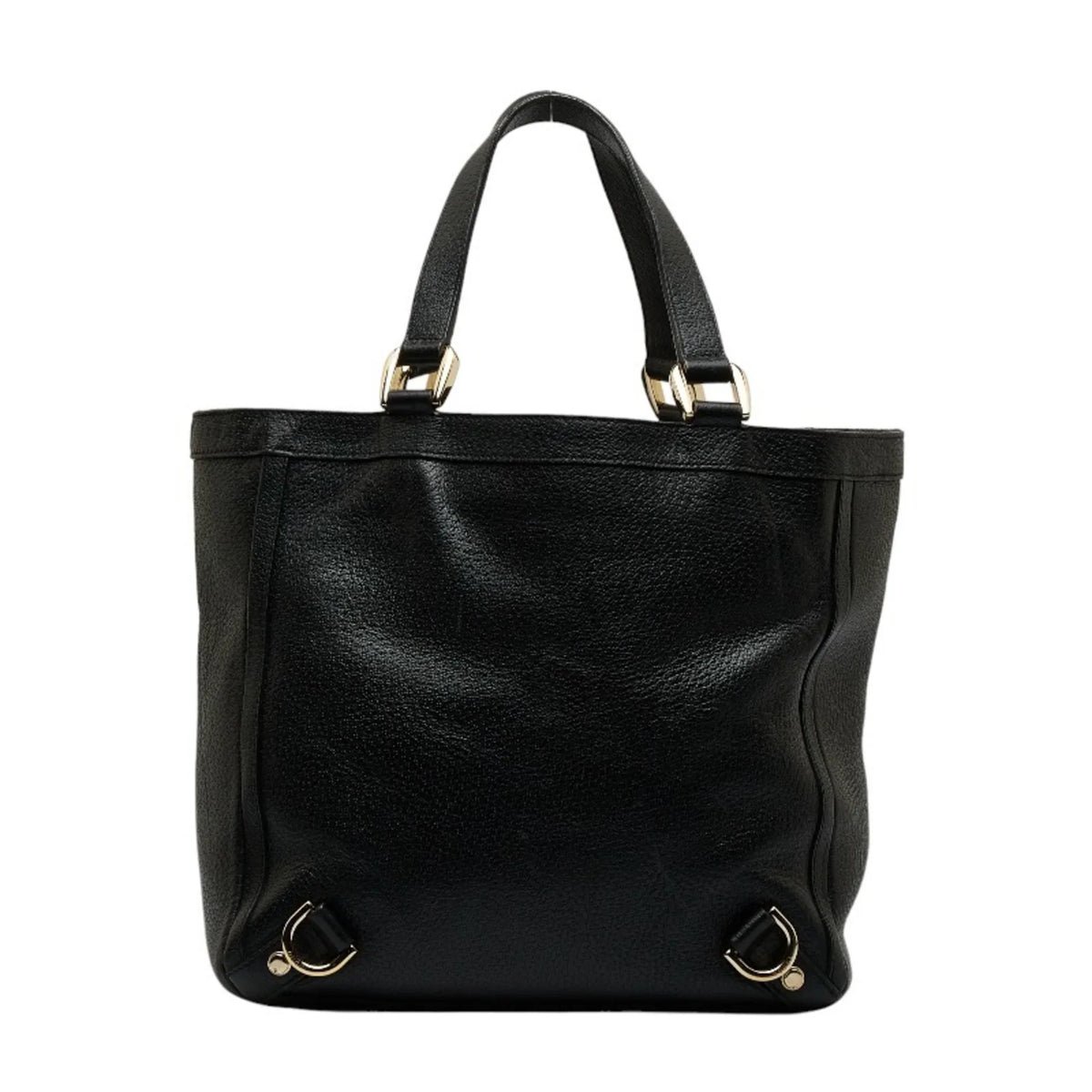 Pre-Owned Gucci Abbey Handbag Tote Bag 130739 Black Leather Women's  (Good)