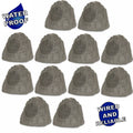 Theater Solutions 12R8SG Outdoor Slate 8" Rock 12 Speaker Set for Deck Pool Spa Yard Garden