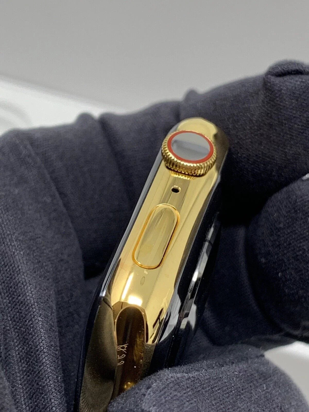 24K Gold Plated 44MM iWatch  5 Gold Link Band Diamond Rhinestones