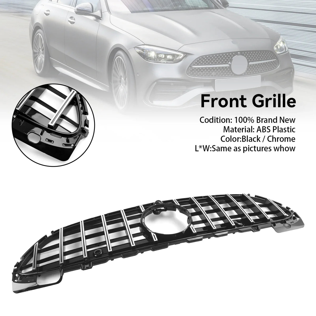 Style Front Bumper Grille Grill /Camera fit for Mercedes Benz  2022-2023