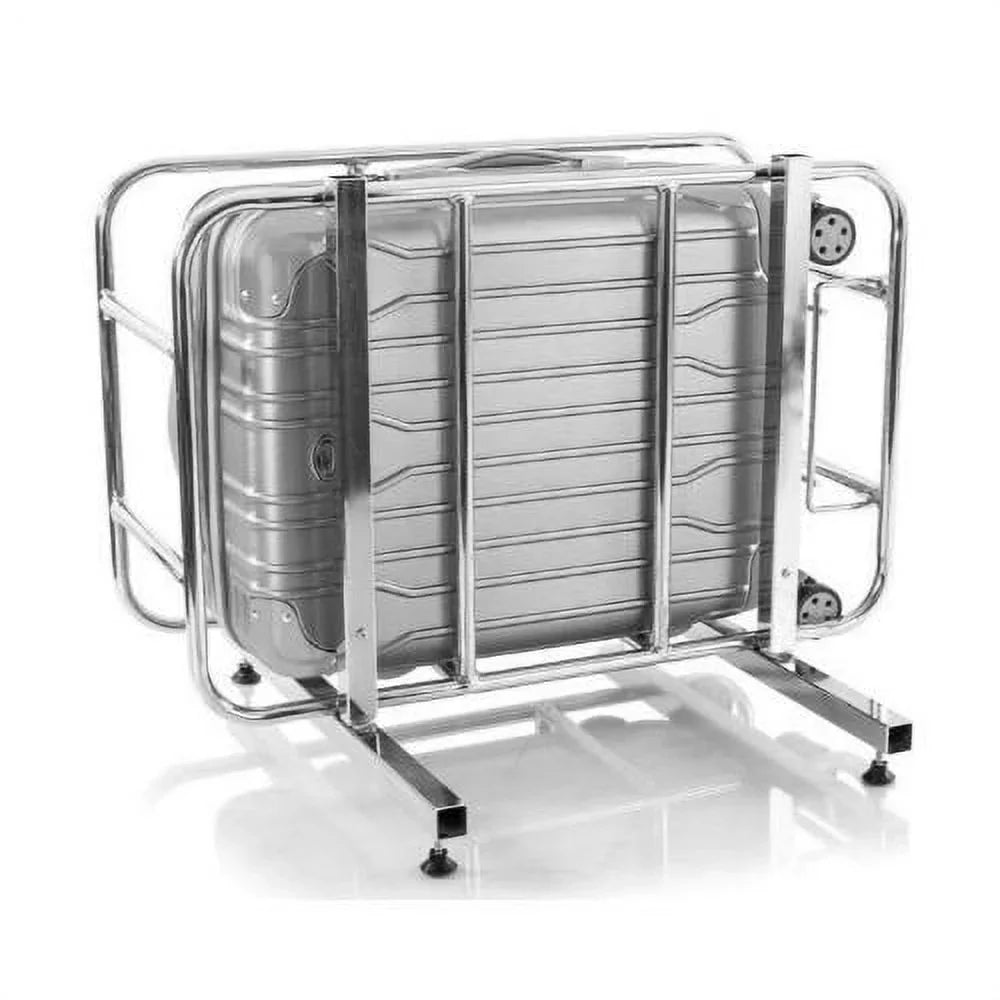 Heys Xtrak 21-Inch Lightweight,  Combination Lock, Expandable, Telescopic Handle System Carry-On Luggage with Spinner Wheels Silver