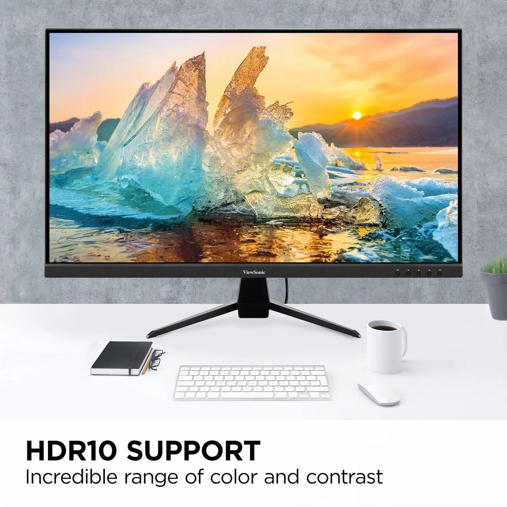ViewSonic -2K 32 Inch 1440p  Monitor with 65W  ,  Content Support, Ultra-Thin Bezels, Eye Care, , and  Input