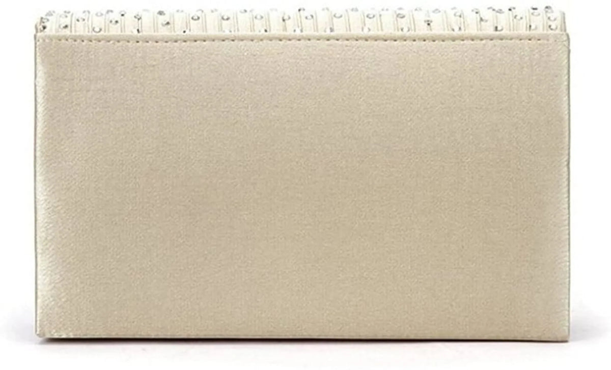 '-Story Women's Rhinestone Satin Frosted Evening Wedding Clutch Bag Handbag Purse