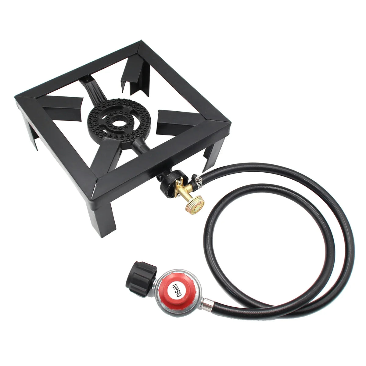 Eccomum Camping Propane Stove Outdoor Cooker, Propane Burner for Outdoor Cooking Round Outdoor Stove Burner, Ideal for Camping, Tailgating, Traveling, and More