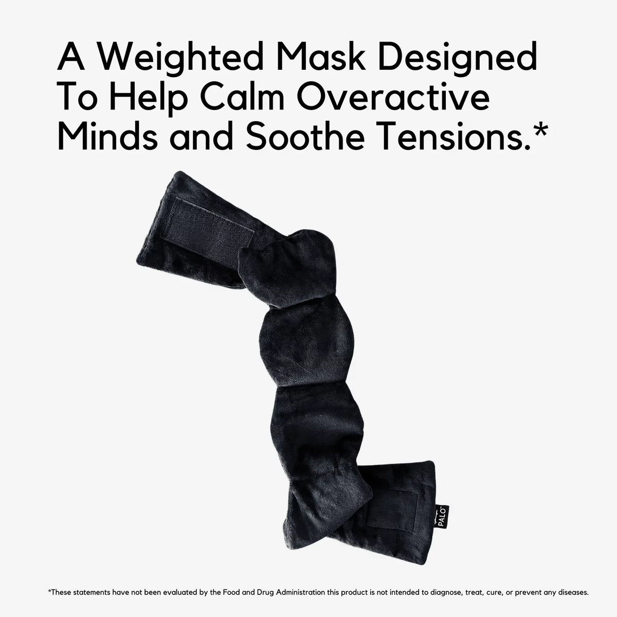 Heavy Weighted Eye Face Mask Deep Pressure Stimulation to Help with Pain Relief, Puffy Eyes, Migraine and Prepare for Sleep Blocks Light  Bead Filled and Lavender Black