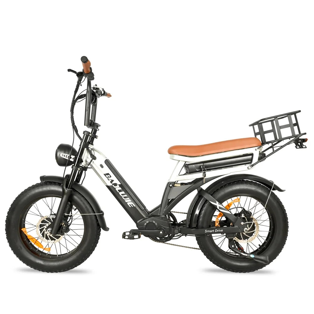 2000W Dual Motors Ebike 48V30AH(15AH+15AH Dual Battery) 35MPH Electic Bicycle 20''*4.0 Fat Tire  7 Speed Hydraulic Disc Brake 100 Miles Max Range Electric Bike Lockable Suspension black  Rear Shelf