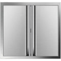 24"x 24" Bbq Access Double Door Outdoor Kitchen Island Stainless Steel Walled