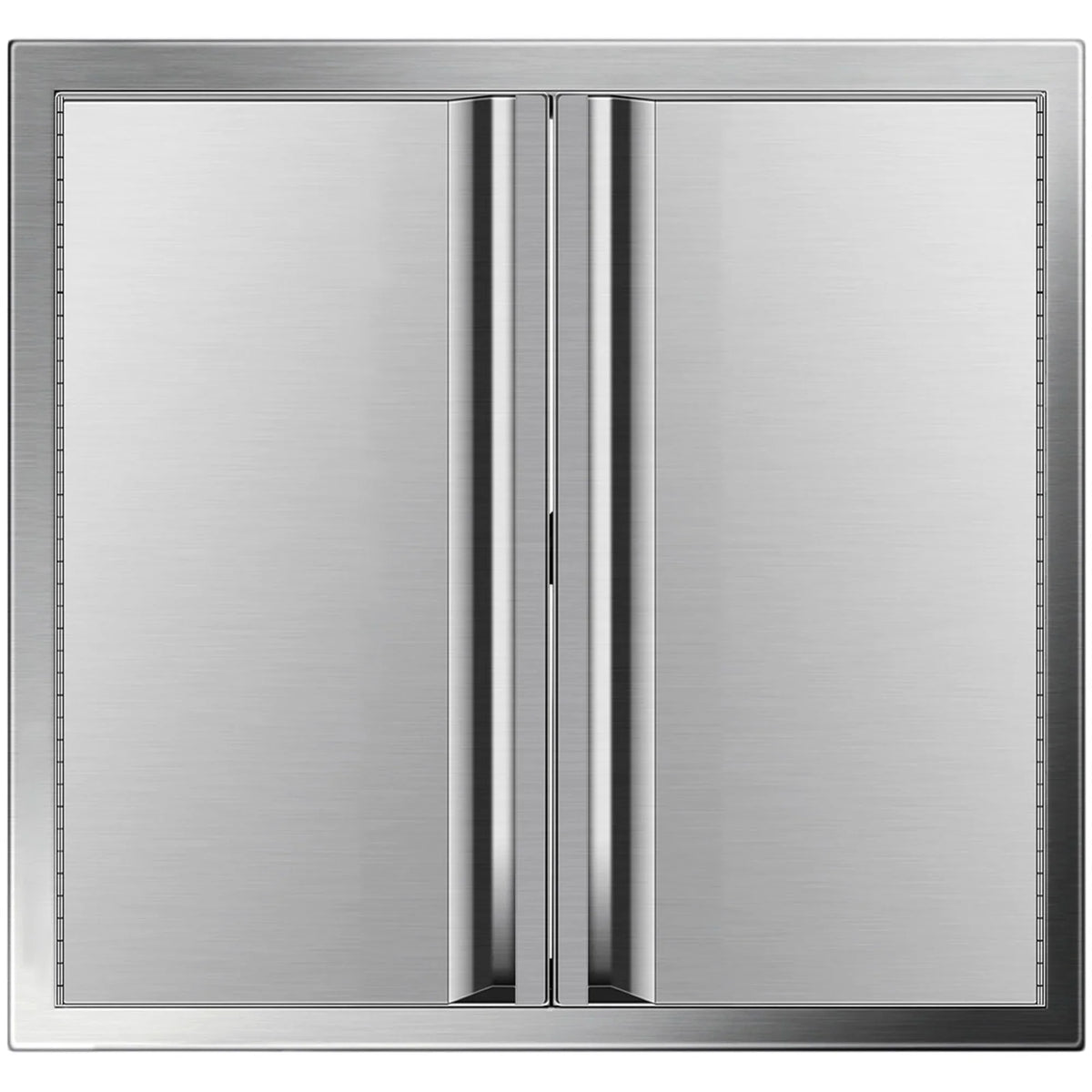 24"x 24" Bbq Access Double Door Outdoor Kitchen Island Stainless Steel Walled