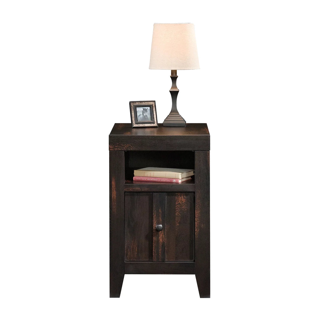 Sauder Dakota Pass End Table, Char Pine Finish