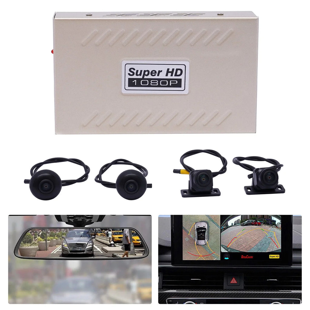 Miumaeov 1080P 4-camera Car  Recording 360° Seamless Bird View Panoramic System Kits