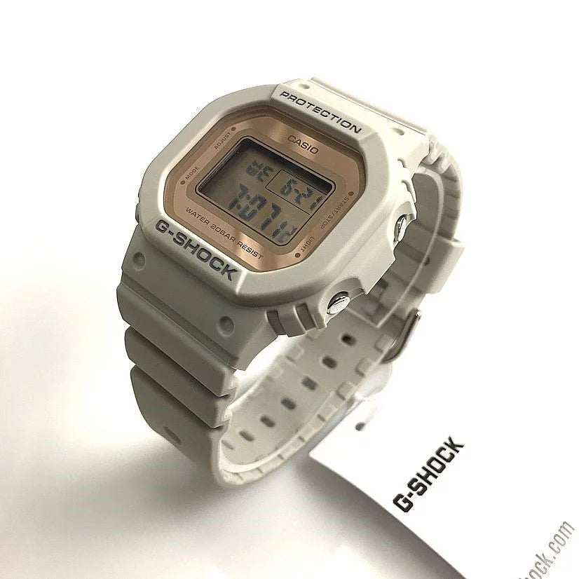 Women's Casio -Shock Classic Digital Watch White Gold -8