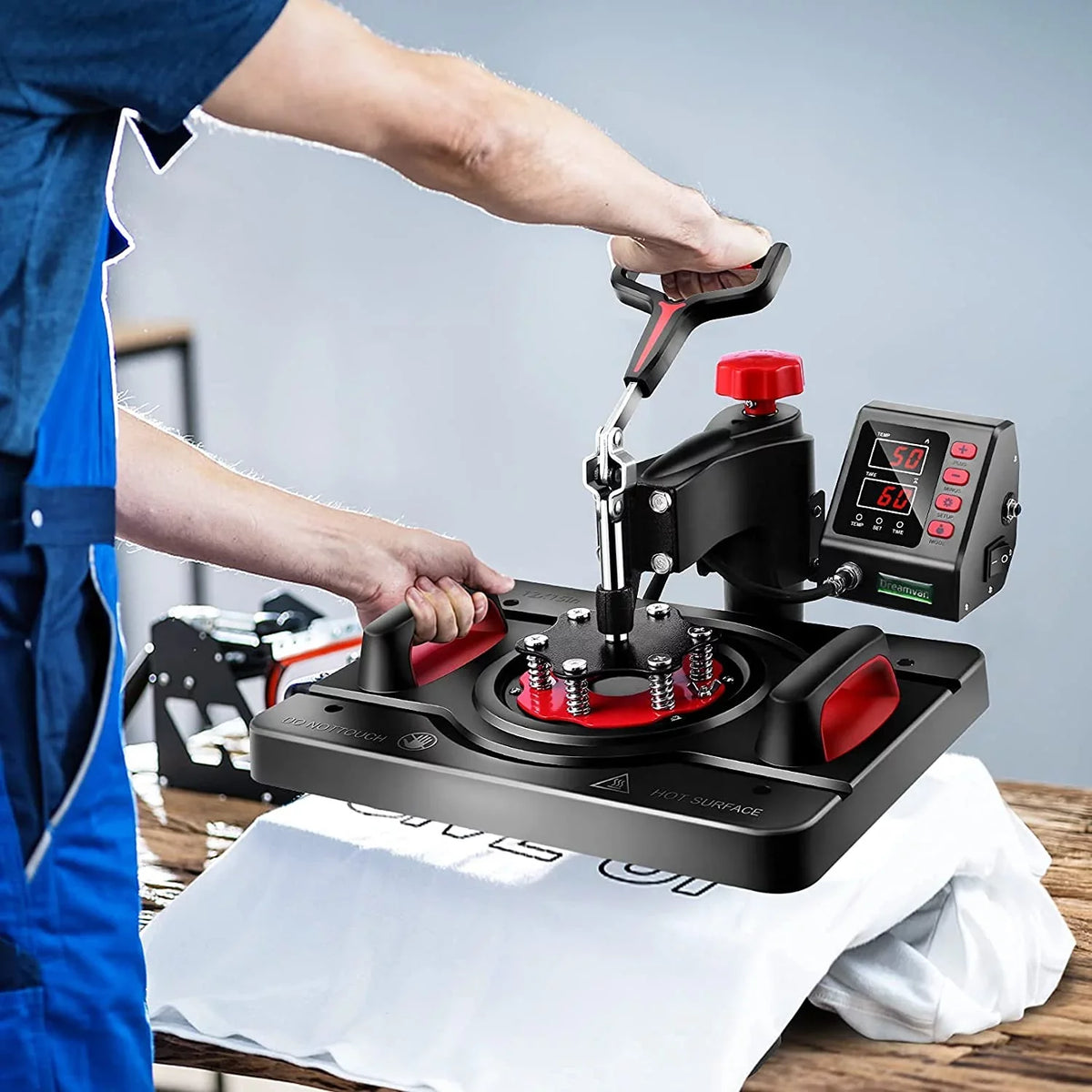 Qhomic Power Heat Press Machine 12 x 15 Inch Digital Heat Press Sublimation Printer Press Heat Transfer Machine for -Shirt, 8 in 1, Gifts for Men Women
