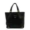 Pre-Owned Gucci Abbey Handbag Tote Bag 130739 Black Leather Women's  (Good)