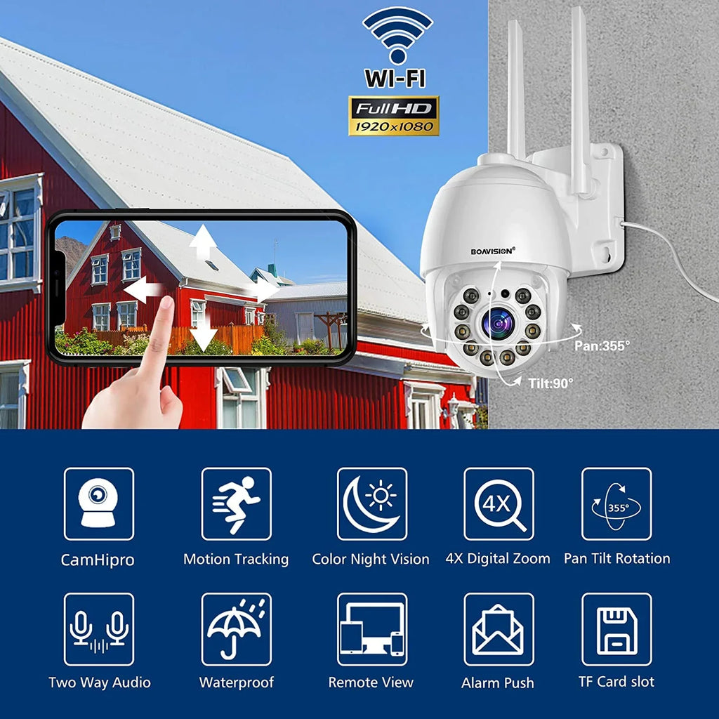 Motion tracking WiFi  Speed Dome  Camera 1080P Full  Security   Camera