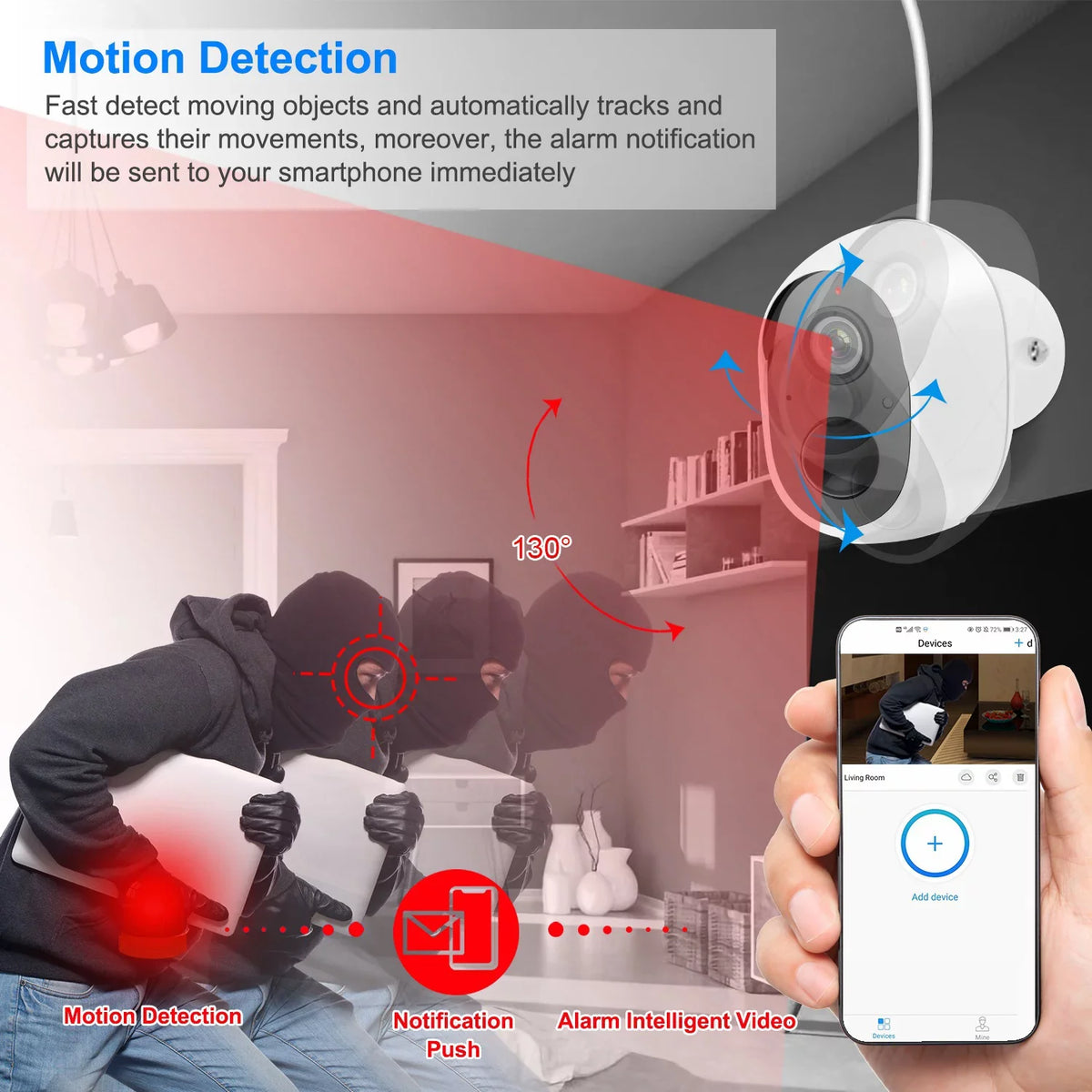 iNova 1080P  WiFi  Camera Two-Way Audio Security Surveillance Camera  Waterproof