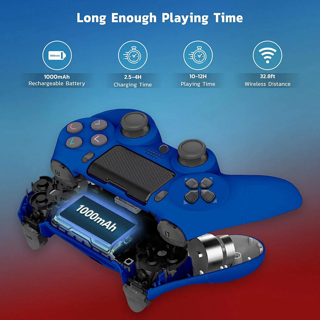 Wireless GamePad Compatible with Samsung Galaxy  Controller Plus 1,000 Battery/Built-In Speaker/Gyro/Remote BlueTooth Slim (Blue)