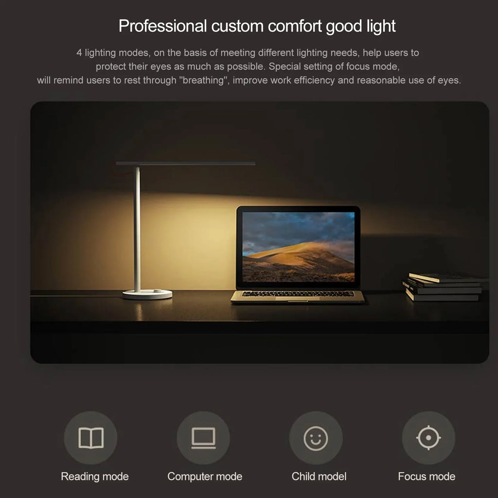 Carevas Desk Smart Remote Control Dimmable Table Lamps Desklight Support Mobile Phone App Control 4 Mode,Flicker-Free Ra>95
