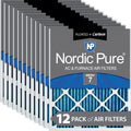 Nordic Pure 10x24x1 Pleated Air Filters  7 Plus Carbon 12 Pack
