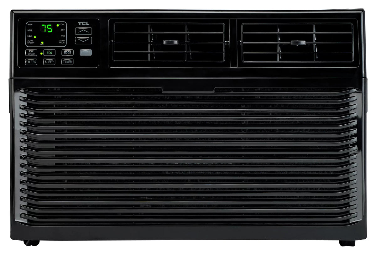 Home 10,000  115-Volt Smart Window Air Conditioner with Wi-Fi, Remote, Black, -