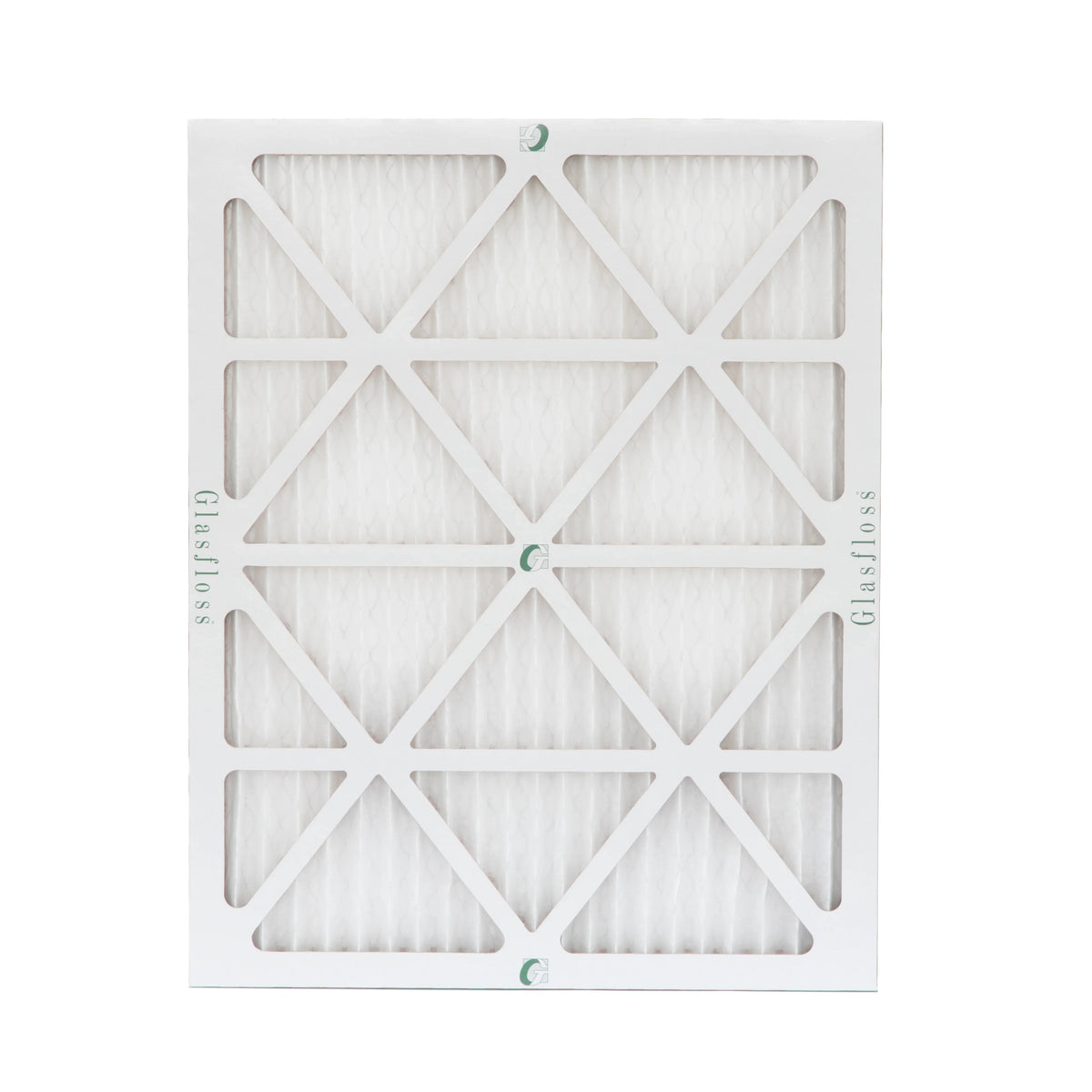 12 Pack of 15x20x1  10 Pleated Air Filters by Glasfloss. Actual Size: 14-1/2 x 19-1/2 x 7/8