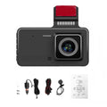 Shinysix 1080P  Dash Camera 4 Inch Car Dashcam Driving Recorder 170° Wide Angle with Touchscreen Support Night-Vision Loop Recording Motion Detection Reversing Picture