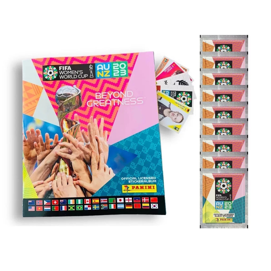 2023 Panini Women's  World Cup Stickers - Mega Starter Pack (Album + 51 Stickers)