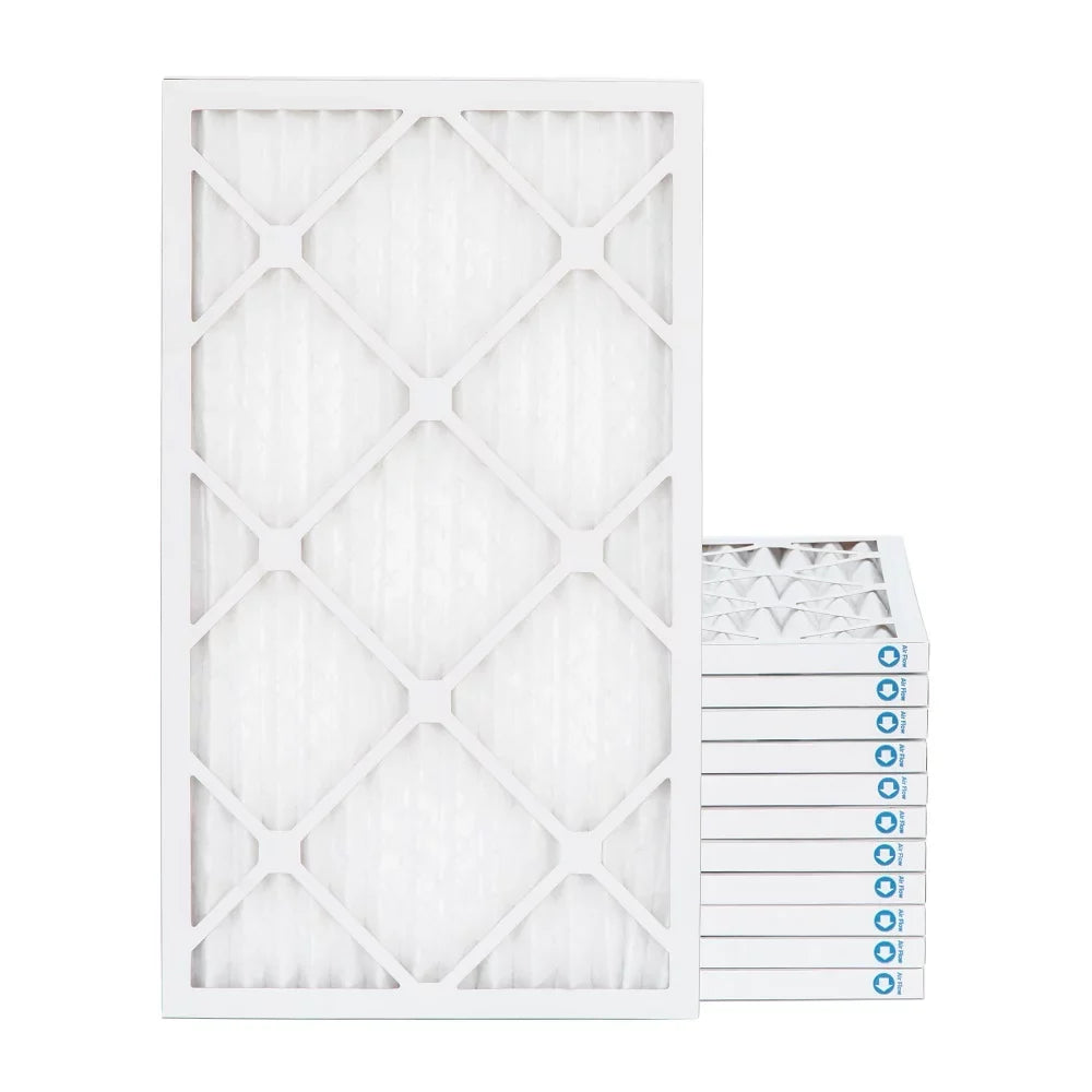 10x20x1  11,  1000 Pleated  Furnace 1" Air Filters by Pamlico. Case of 12. Actual Size: 9-1/2 x 19-1/2 x 3/4