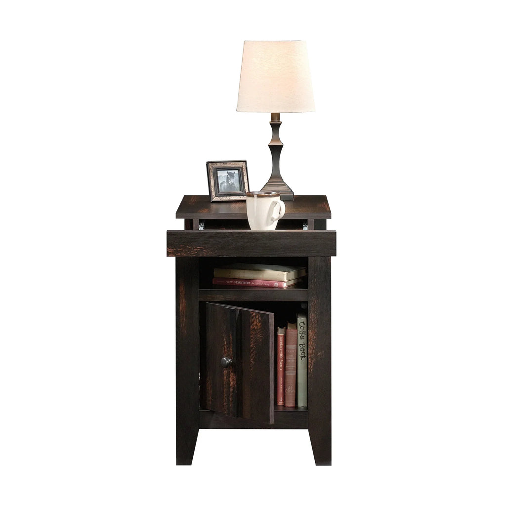 Sauder Dakota Pass End Table, Char Pine Finish
