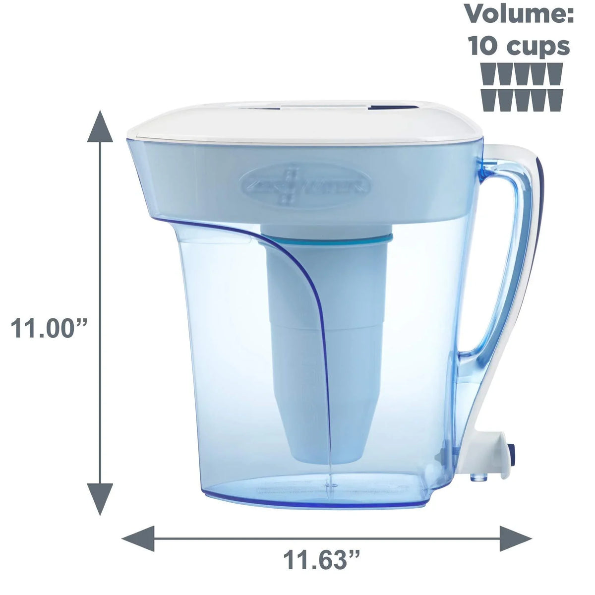ZeroWater Pitcher -010 (10-Cup) (10-Cup) Ion Exchange Water Dispenser