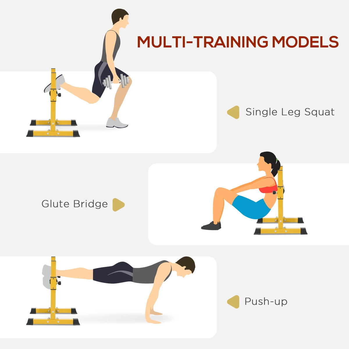 Soozier Bulgarian Split Squat Stand, 12-Level Leg Training Machine