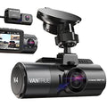 Vantrue  3 Channel 4K Dash Cam, 4K+1080P Front and Rear, 1440P+1440P Front and