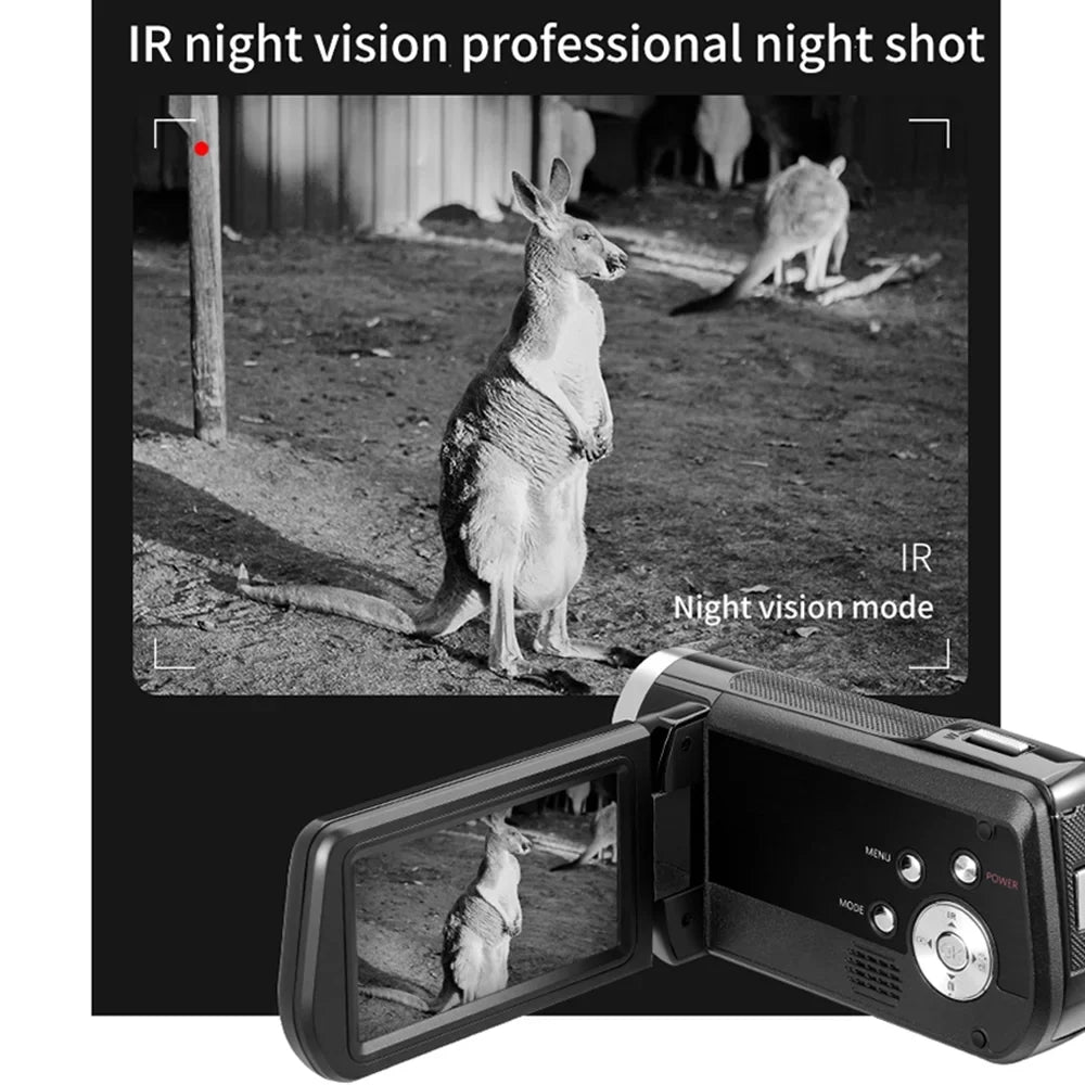 Camcorder, 4K Digital Video Camera Recorder, 48MP 30X Zoom, Night Vision - Capture Stunning Videos and Photos