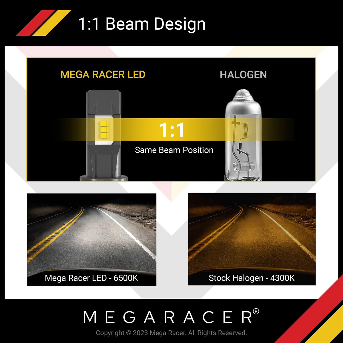 Mega Racer Audi  Wireless      Headlight Bulbs 6500K Cool White 12V 50W 12000LM Audi  2004 2005 2006 38812 High Beam/ Fog Light Automotive Replacement
