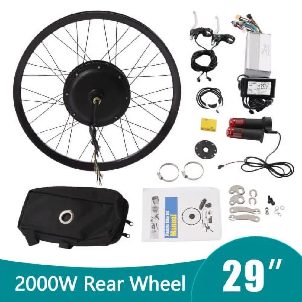 72V 2000W Electric Bicycle -Bike 29" Rear Wheel Motor Conversion Kit 560rpm