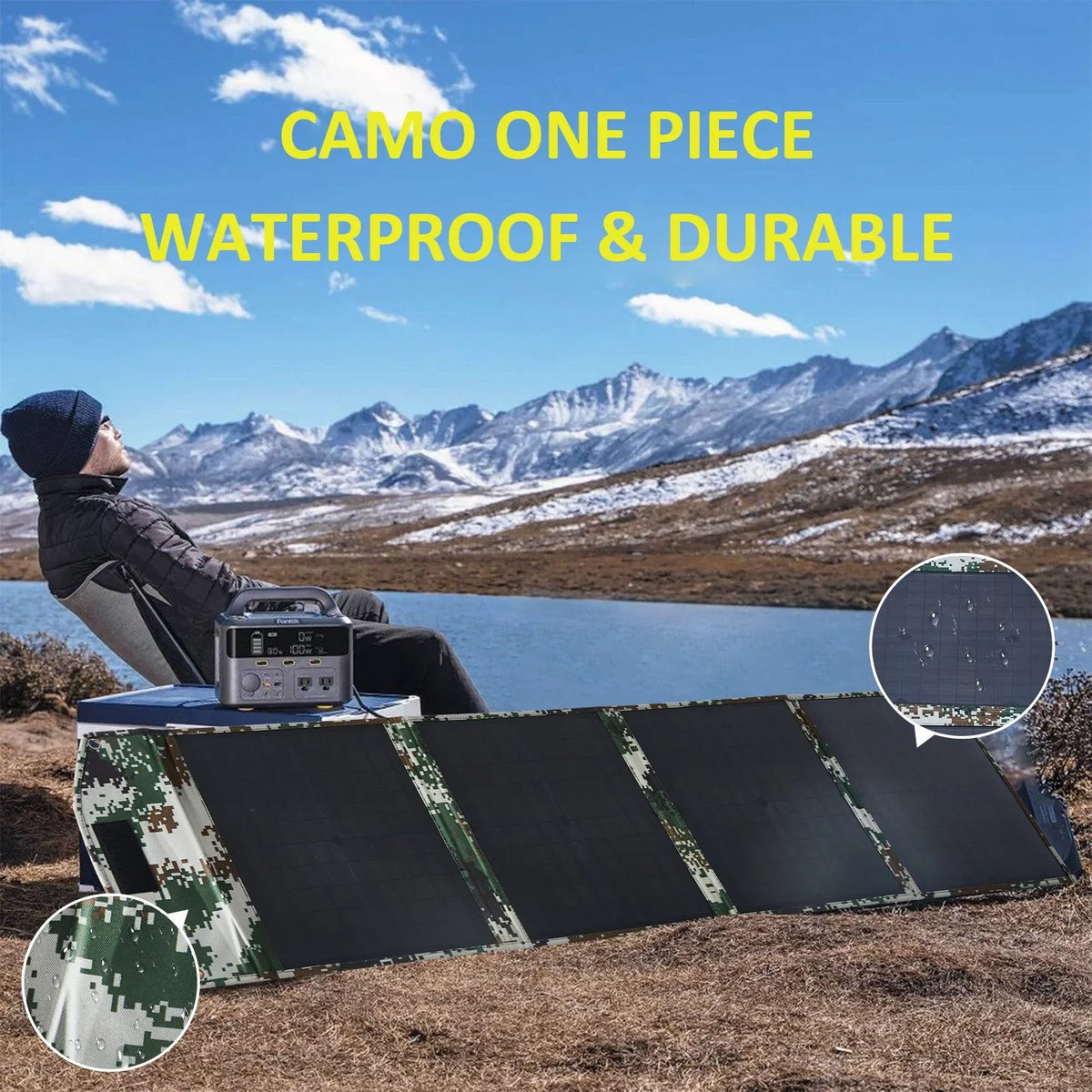 Solar Panels 80W Portable Camping Solar Kit Foldable for Power Station Generator Folding Solar Charger designed for