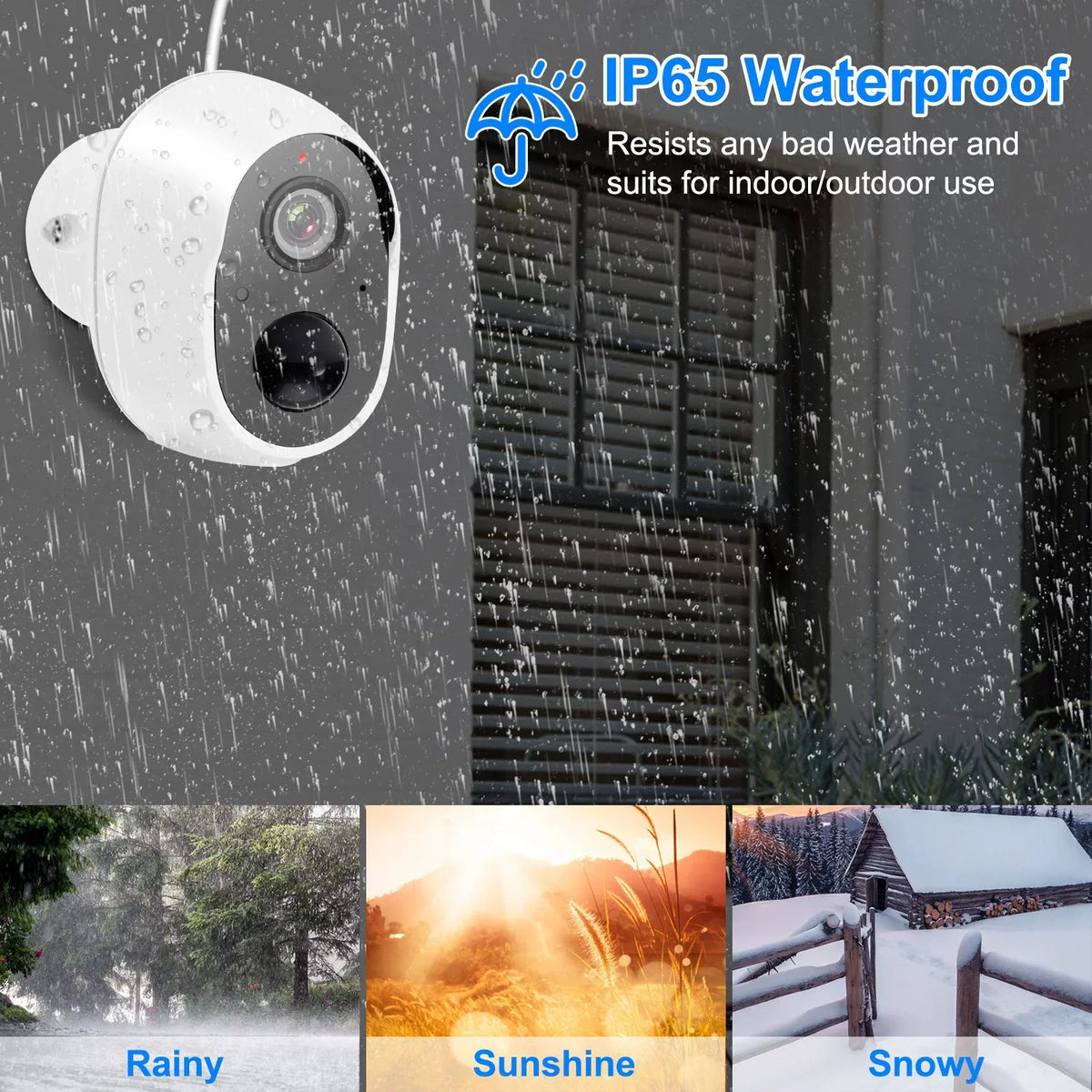 iNova 1080P  WiFi  Camera Two-Way Audio Security Surveillance Camera  Waterproof