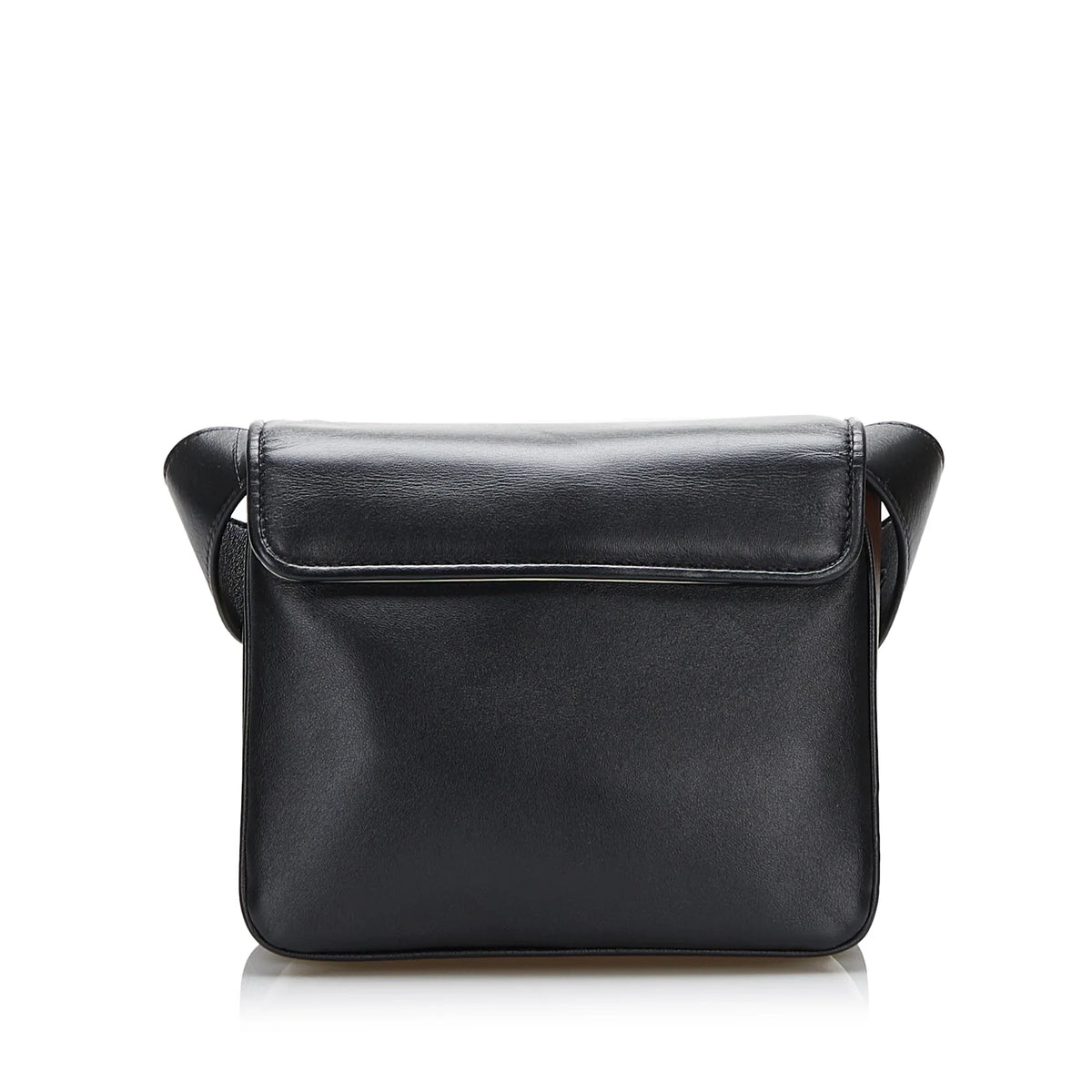 Pre-Owned Authenticated Fendi Small  Crossbody Bag Calf Leather Black Unisex (Good)