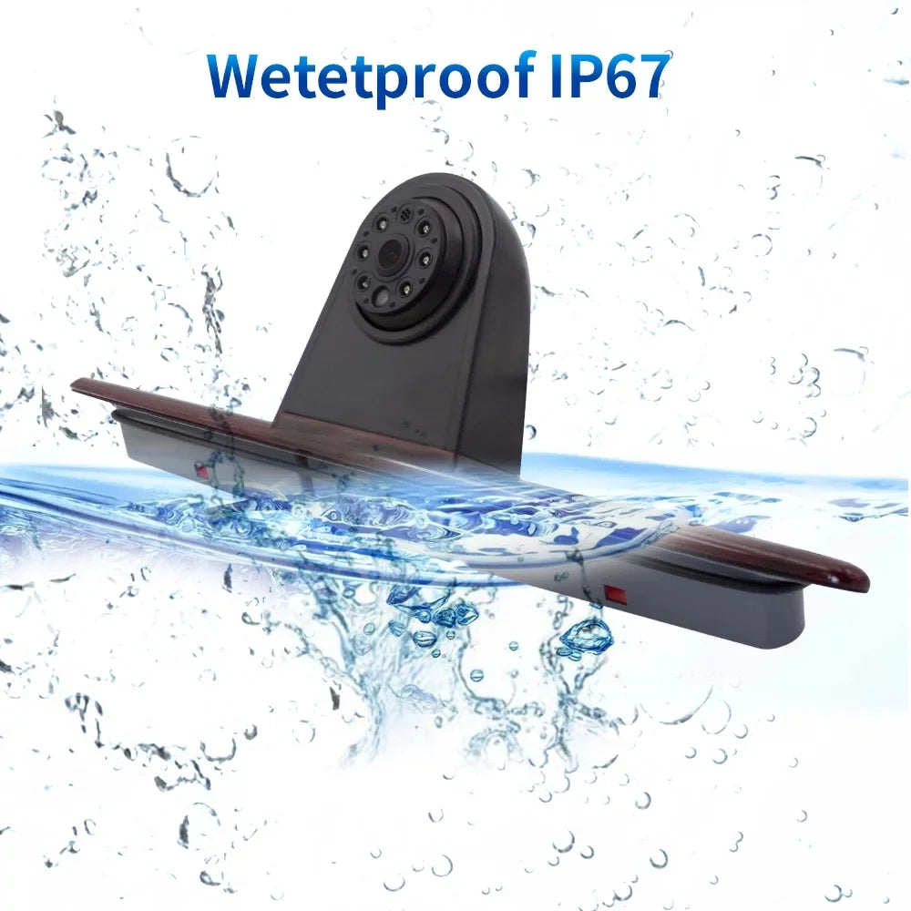 Aibecy 7in Brake Light Backup Camera for Mercedes-Benz Sprinter/ Crafter Vans  Light Parking (with Monitor)