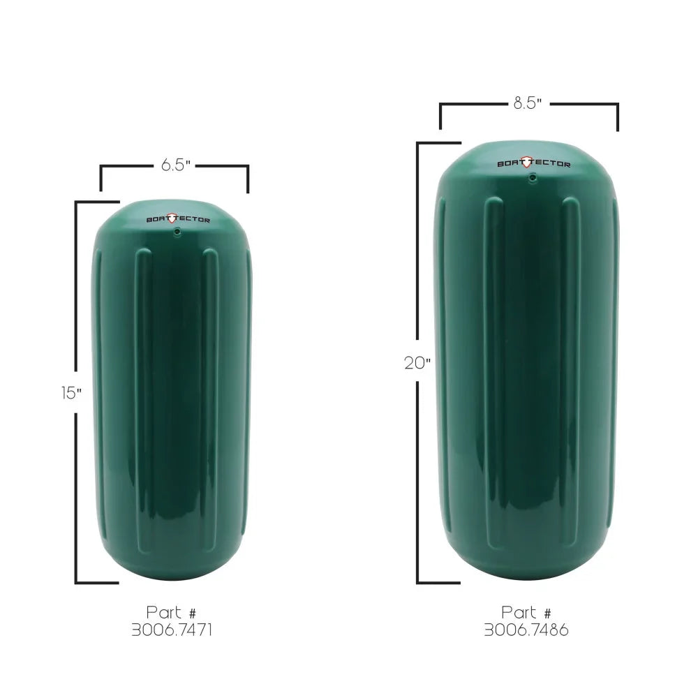 Extreme Max 3006.7471 BoatTector  Inflatable Fender - 6.5" x 15", Forest Green
