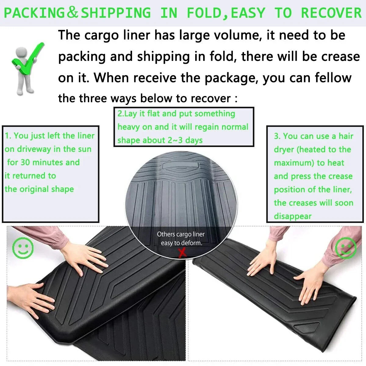 for Jeep Cherokee 2019-2023 Waterproof Custom Carpets Trunk Liner  Cargo Mats