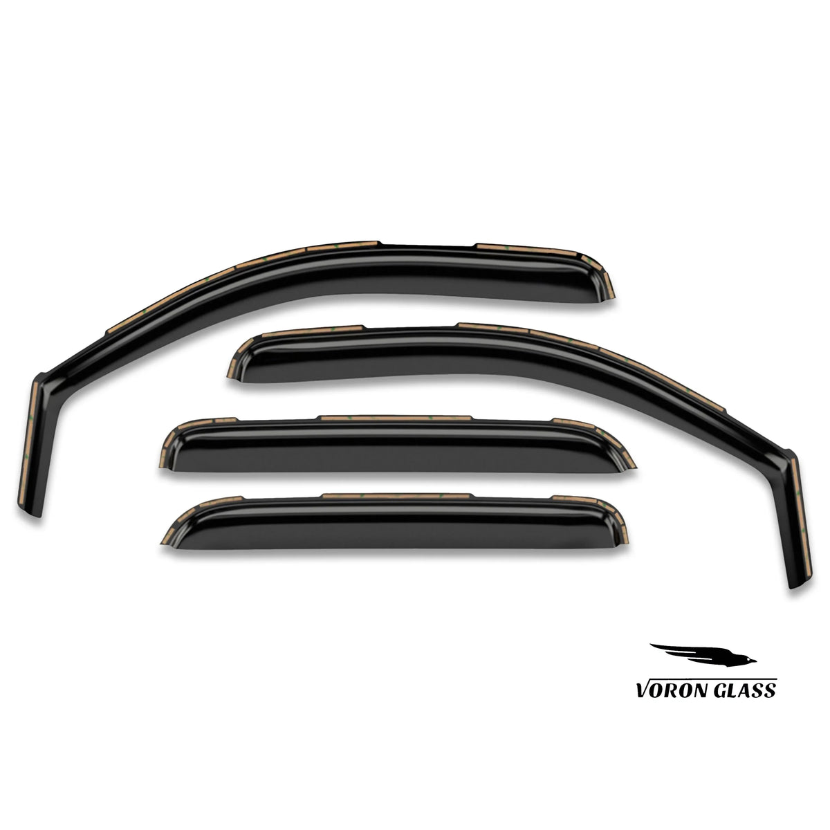 Voron Glass in-Channel Extra Durable Rain Guards for Ford  2015-2020 SuperCab (fit for Ford - 17-23), Window Deflectors, Vent Window Visors, 4 Pieces - 230095