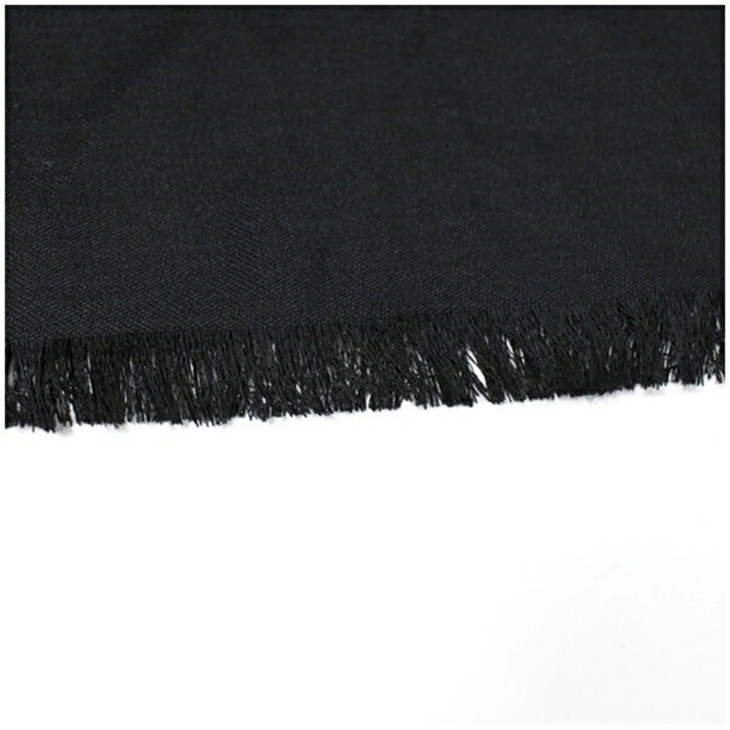 Pre-Owned Gucci Wool x Silk Stole Shawl Rectangular Black  Pattern 165904  Women's (Good)