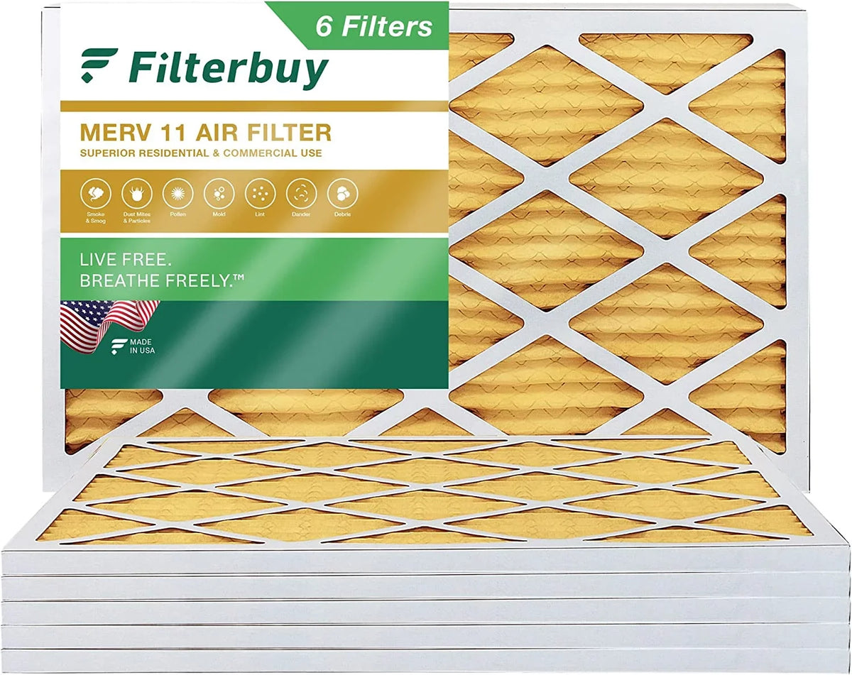Filterbuy 18x36x1  11 Pleated   Furnace Air Filters (6-Pack)
