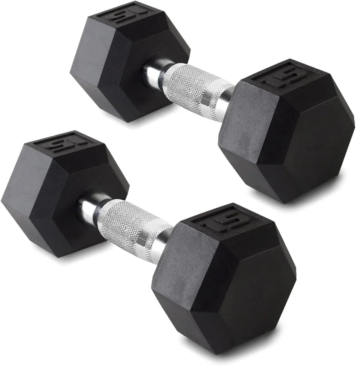 15LB Se Of 2 Hex Dumbbells Rubber Coaed Cas Iron Hex Black Dumbbell Weighs For Exercises Neoprene Dumbbell Hand Weighs Ani-Slip Ani-Roll Hex Shape Colorful 15Lbs Pair