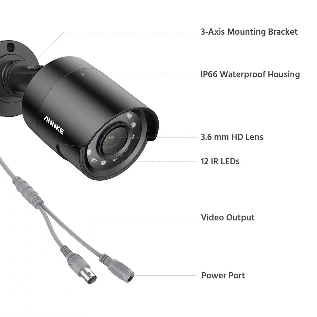8CH 1080P Outdoor Surveillance Camera System 4PCS Bullet Weatherproof Camera System Surveillance Kits With 2T Hard Drive Disk