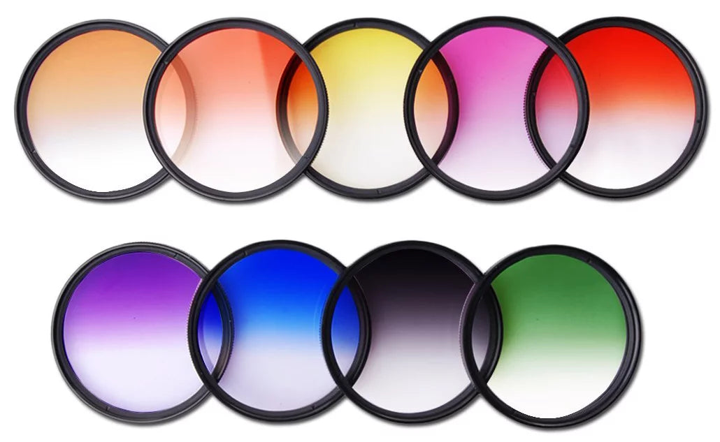 Opteka 58mm Professional 9pc Solid and Graduated Filter Accessory Bundle with 5pc Filter kit (----10x), 4pc Macro Lens Set (+1,+2,+4,10x), Tulip & Rubber Lens hoods + Cleaning kit and More
